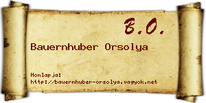 Bauernhuber Orsolya névjegykártya